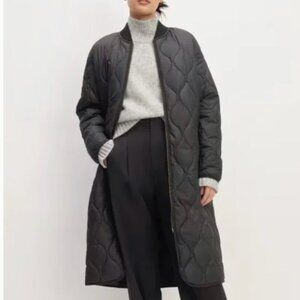 Everlane ReNew Long Liner Jacket - Black